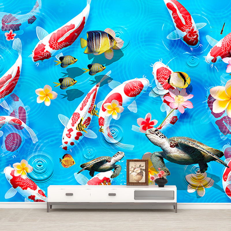 Avelena | Illustration Karpfen Wandtapeten Murals Individuelle Größe Wanddekoration für Das Esszimmer, Angepasste Größe