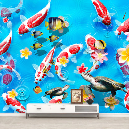 Avelena | Illustration Karpfen Wandtapeten Murals Individuelle Größe Wanddekoration für Das Esszimmer, Angepasste Größe