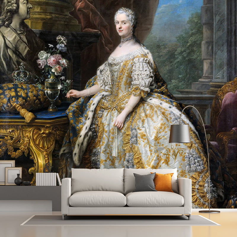 Avelena | Maria Leschinskaya Wandbilder Tapete Braun Retro Stil Wanddekoration für Wohnzimmer