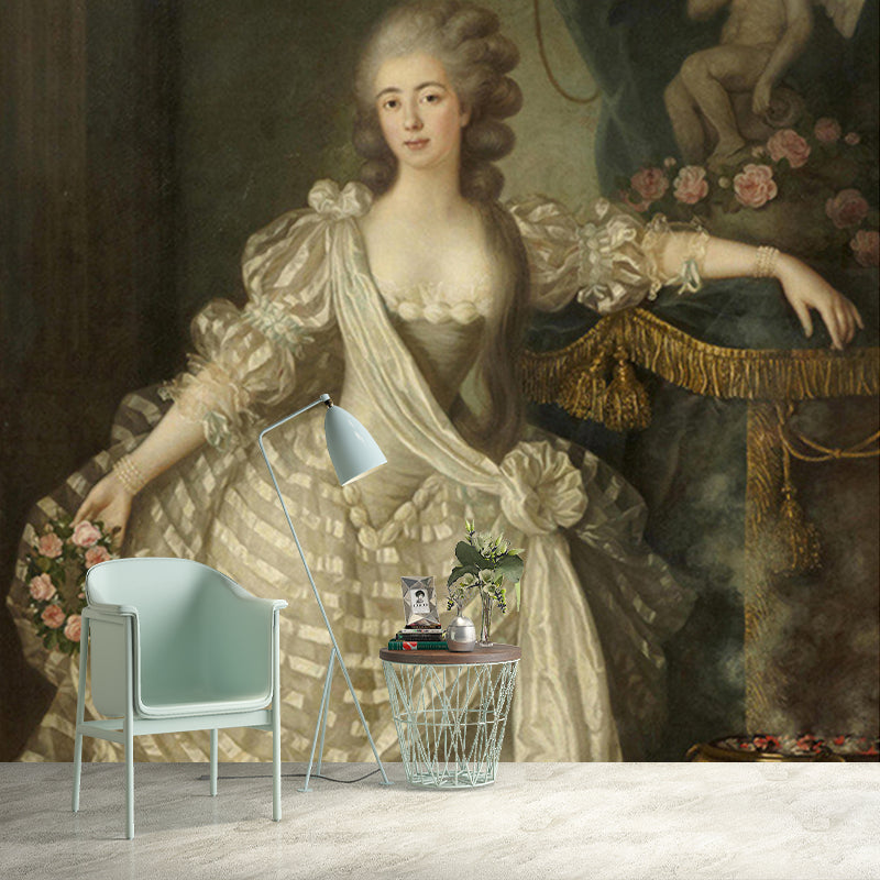 Avelena | Nicht-Gewebe Waschbare Wandmalereien Viktorianisch Lie Louis Kunstwerk Die Rosalie Duthe Wanddekoration In Braun