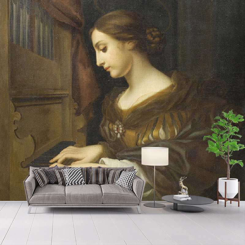 Avelena | Illustration Klavier Üben Wandbilder Vollformat Wandkunst für Wohnzimmer, Maßanfertigung