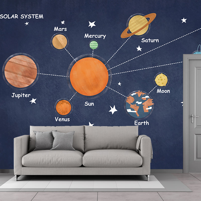 Avelena | Coole Außenweltraum-Wandmalereien Tapete für Das Jungenzimmer Sterne Wandkunst, Maßgeschneidert