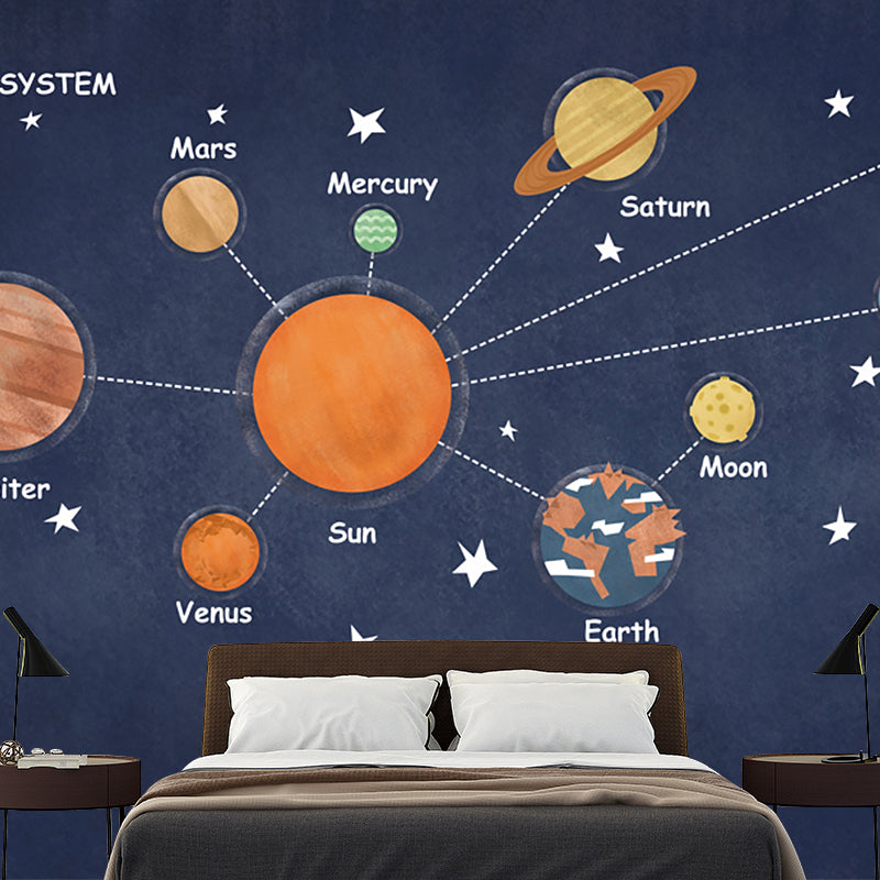 Avelena | Coole Außenweltraum-Wandmalereien Tapete für Das Jungenzimmer Sterne Wandkunst, Maßgeschneidert