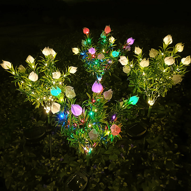 Avelena | Moderne Kreative Wasserdichte Imitation Gardenia LED Solarleuchte für Außen Terrasse