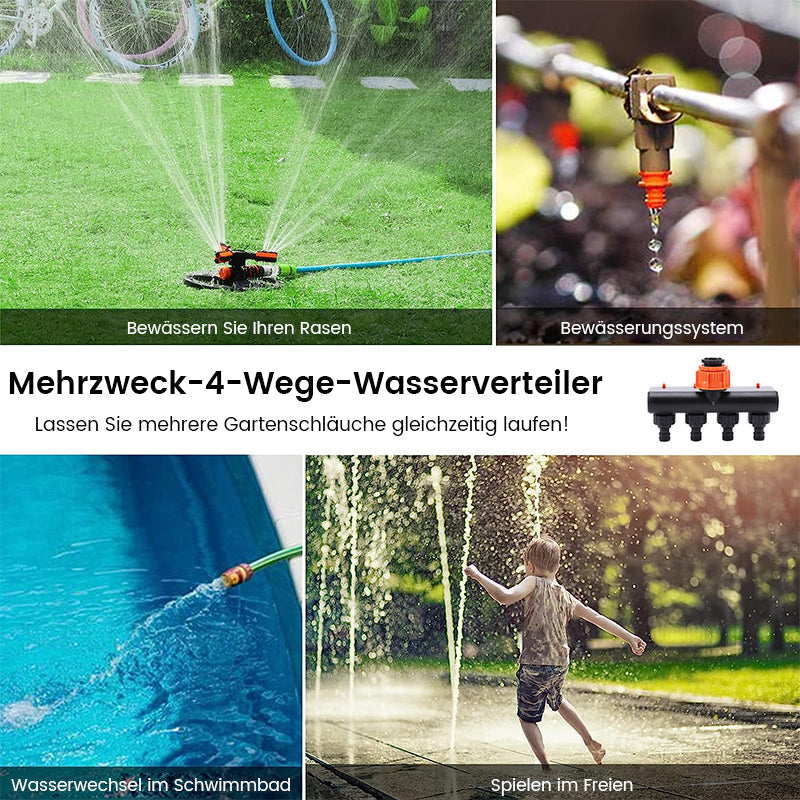 Avelena | Vierwege-Ventilumsteller für den Außenbereich mit Schalter