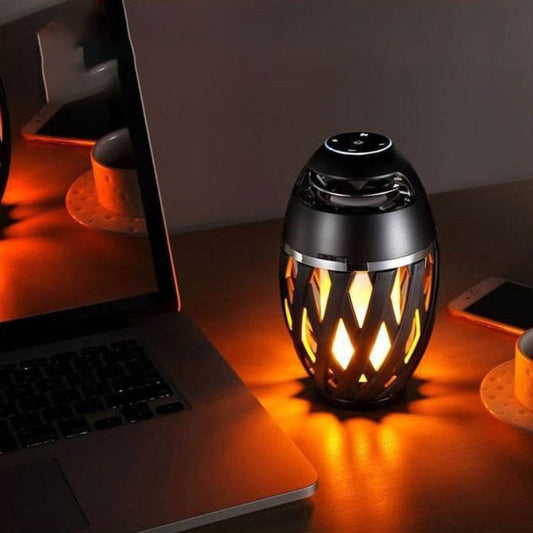 Avelena | Wiederaufladbare LED-Flammenlampe Bluetooth-Lautsprecher, Beste Geschenk für Neujahr, Valentinstag, Hochzeit & mehr