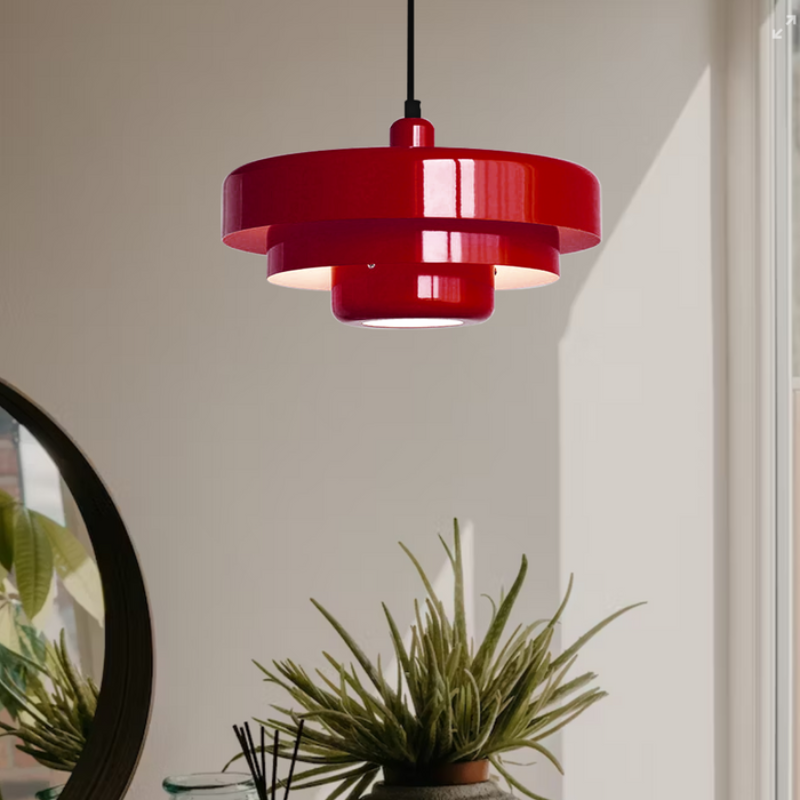 Avelena | Vintage Italienische Pendelleuchte – Elegante Orange & Grüne Hängeleuchte für Moderne Häuser