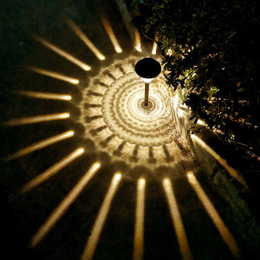 Avelena | Solar wasserdicht kreisförmig divergente Licht Schatten Design LED Außen Garten Dekorationslicht