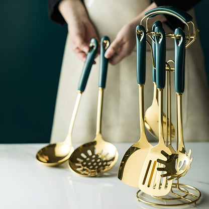Avelena | Goldenes Edelstahl Besteckset