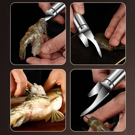 Avelena | 5 in 1 Multifunktionales Garnelenlinie Fischmaulmesser