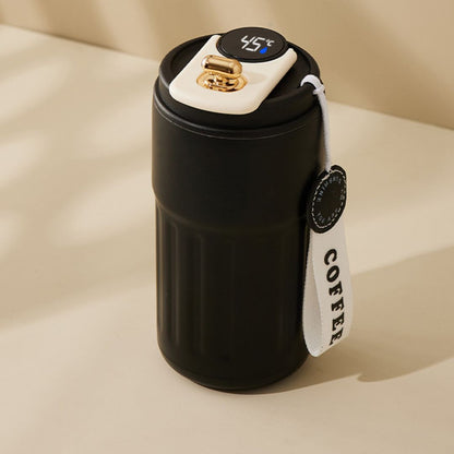 Avelena | Edelstahl  Kaffebecher mit LED Temperatur Anzeige 450 ML