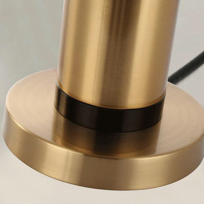 Avelena | Moderne Übergangs-Zylinder-Eisen-Stoff 1-Lampe Tischlampe für das Wohnzimmer