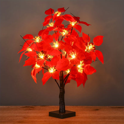 Avelena | Atmosphärischer Lichtbaum mit roten Vögeln – Flexibler LED-Dekorationsbaum