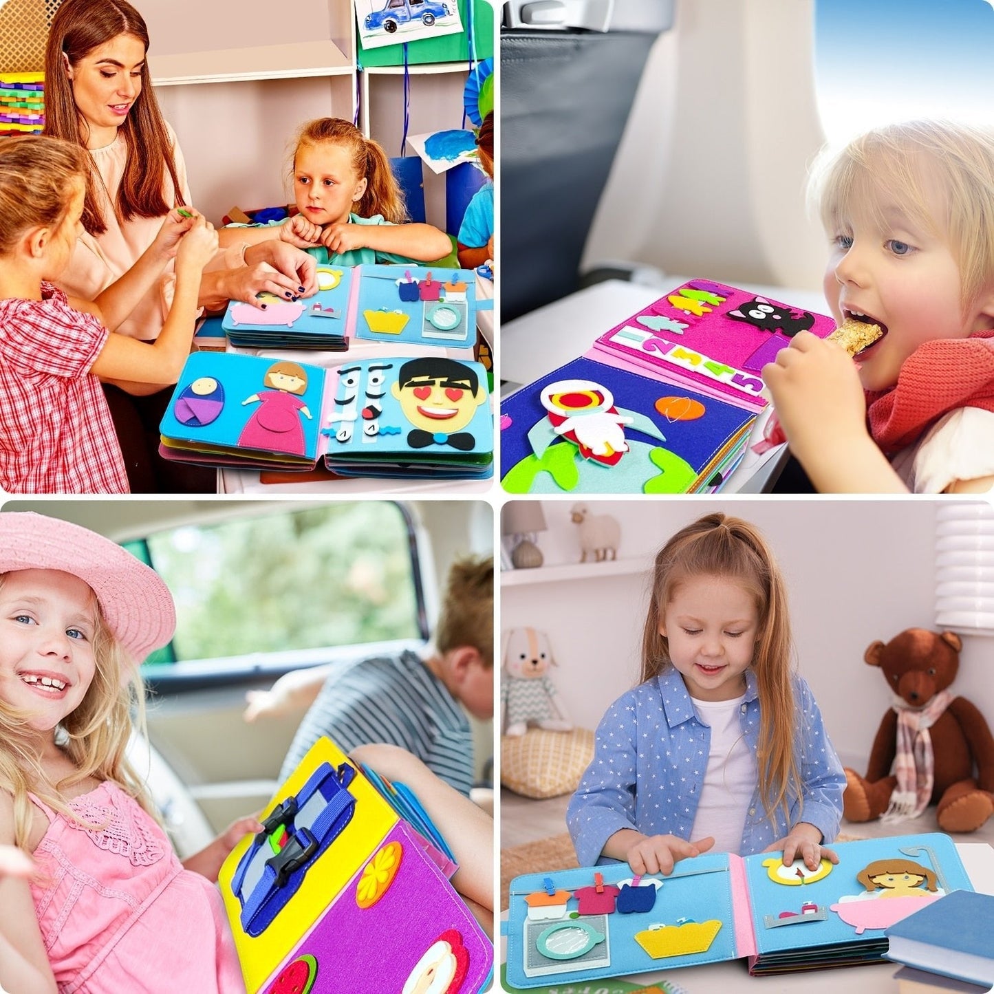 Avelena | Waschbares Montessori 3D Geschichtenerzähler Beschäftigungsbrett