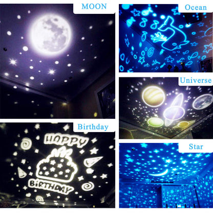 Avelena | Magic Diamonds Projektion Rotierende Lampe Univers Led Nachtlicht