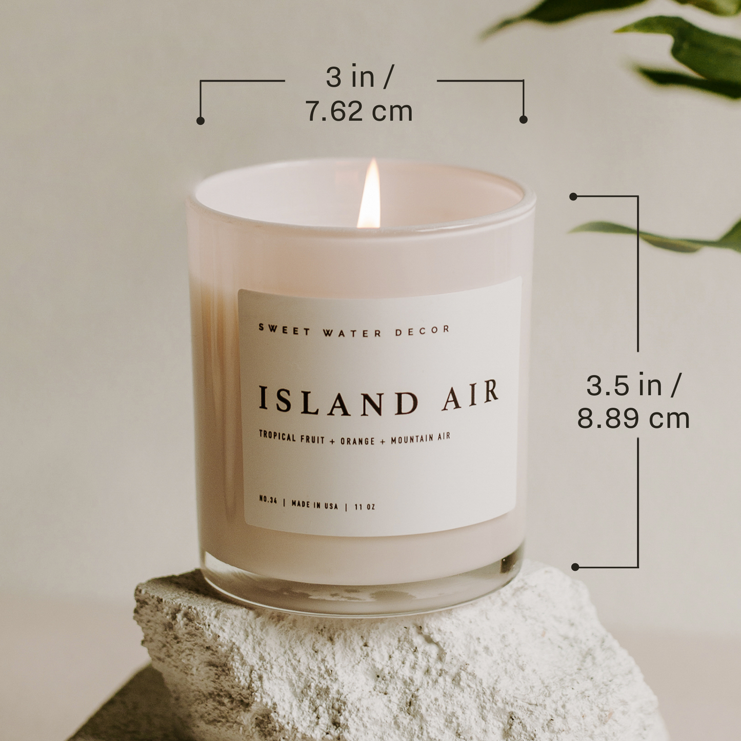 Avelena | Palo Santo Patchouli Soja Kerze Weißes Glas 11 Oz