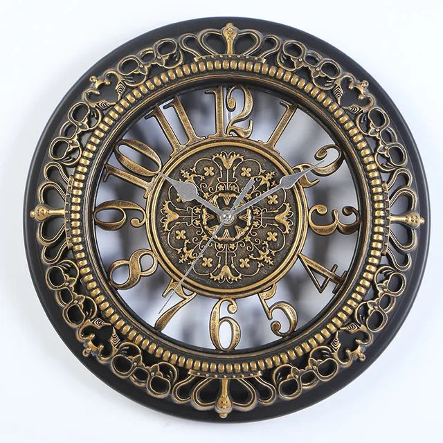 Avelena | Neoclassical Klassische Runduhr Retro Wanduhr Modernes Design Uhr Küche Schlafzimmer Büro Stille Dekorative Qualitätsuhr
