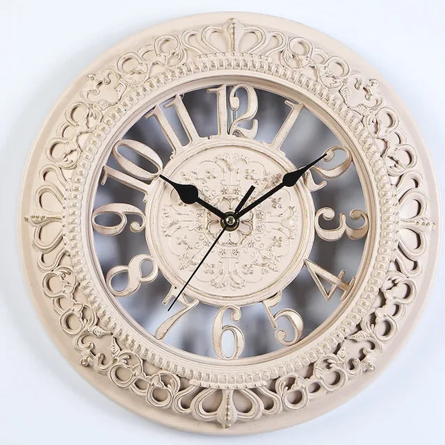 Avelena | Neoclassical Klassische Runduhr Retro Wanduhr Modernes Design Uhr Küche Schlafzimmer Büro Stille Dekorative Qualitätsuhr