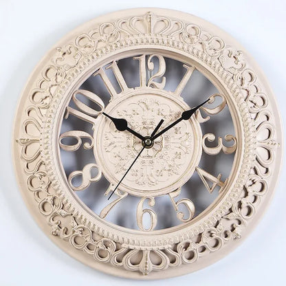 Avelena | Neoclassical Klassische Runduhr Retro Wanduhr Modernes Design Uhr Küche Schlafzimmer Büro Stille Dekorative Qualitätsuhr