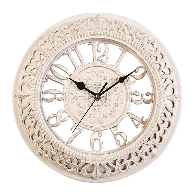 Avelena | Neoclassical Klassische Runduhr Retro Wanduhr Modernes Design Uhr Küche Schlafzimmer Büro Stille Dekorative Qualitätsuhr