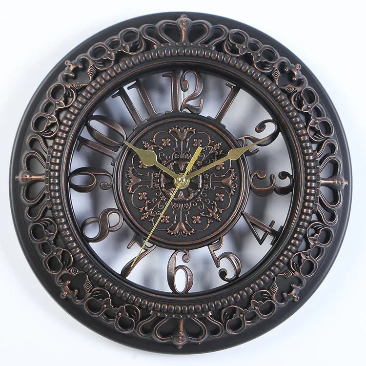 Avelena | Neoclassical Klassische Runduhr Retro Wanduhr Modernes Design Uhr Küche Schlafzimmer Büro Stille Dekorative Qualitätsuhr