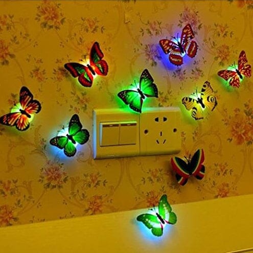 Avelena | 12er-Pack: LED Schmetterlingsdekoration Nachtlicht