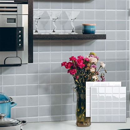 Avelena | Weiße Mosaik Peel & Stick Fliese Wasserfeste Küchenrückwand Tapete