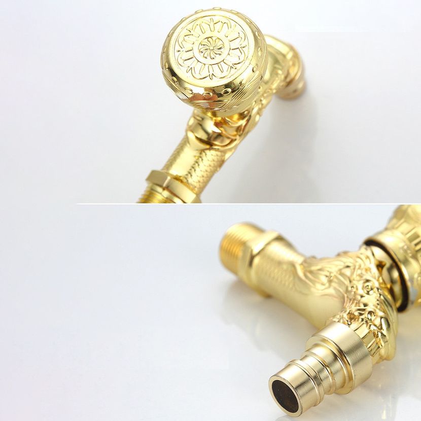 Avelena | Vintage Classic Waschbeckenarmatur Zink Einhebel Drache Prägung Wandmontierte Armatur