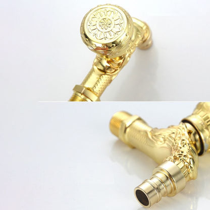 Avelena | Vintage Classic Waschbeckenarmatur Zink Einhebel Drache Prägung Wandmontierte Armatur