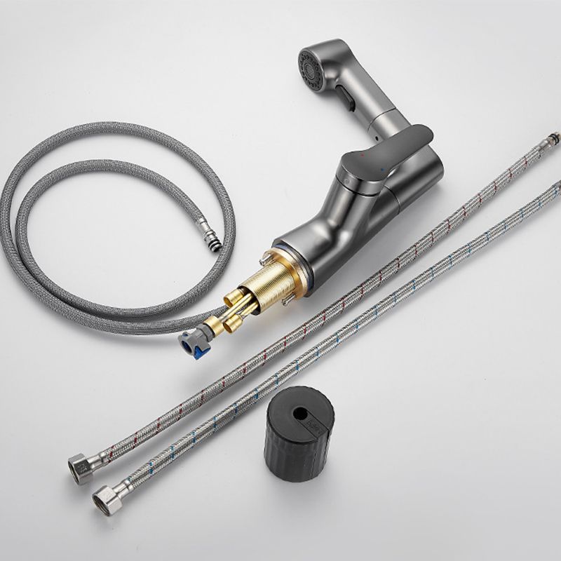 Avelena | Ausziehbarer Vessel Wasserhahn Moderner Waschbecken Wasserhahn mit einem Hebelgriff