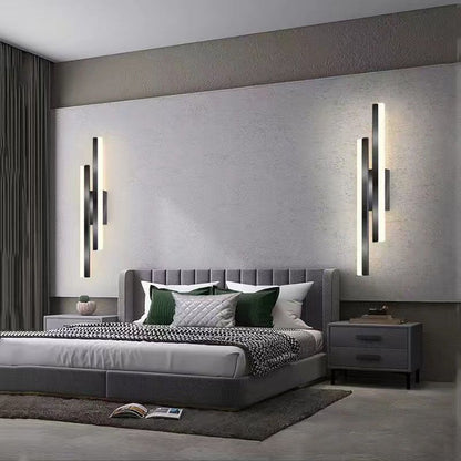 Avelena | Alana Moderne LED Wandleuchte - Elegante Schwarz/Goldene Wandbeleuchtung für Wohnzimmer und Schlafzimmer