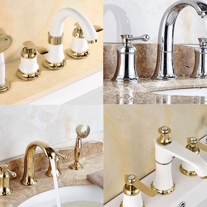 Avelena | Zeitgenössischer Wannenarmatur Aufsatzmontage Trim Badewannenarmatur Trim für Badezimmer