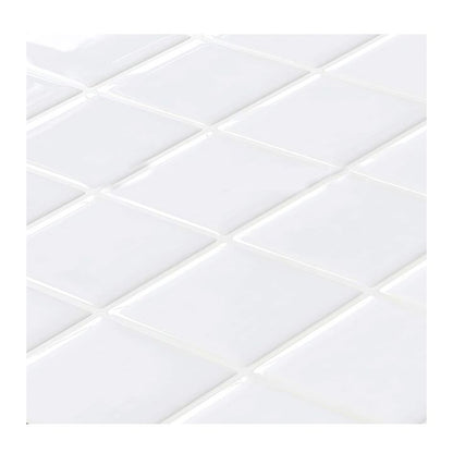Avelena | Weiße Mosaik Peel & Stick Fliese Wasserfeste Küchenrückwand Tapete