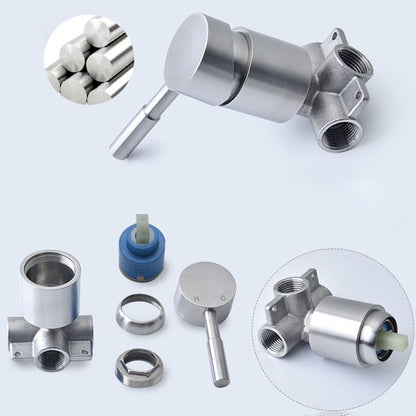 Avelena | Edelstahl Duschkombination Runder Festduschkopf mit Duscharm