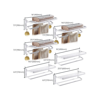 Avelena | Weißes Badezimmerzubehör Hardware-Set Modernes Badezimmerzubehör-Set, Handtuchhalter