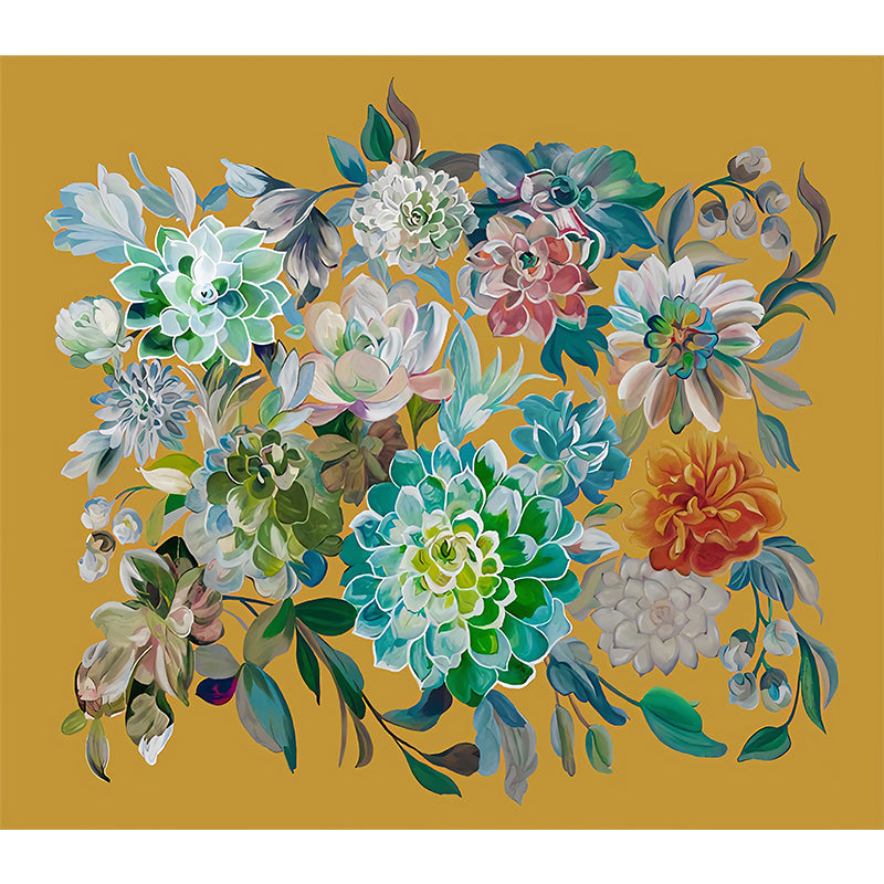 Avelena | Bunte Blumen Wandmalereien Blumen Modernist Feuchtigkeitsbeständige Wanddekoration Auf Weiß für Zuhause