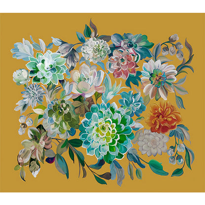 Avelena | Bunte Blumen Wandmalereien Blumen Modernist Feuchtigkeitsbeständige Wanddekoration Auf Weiß für Zuhause
