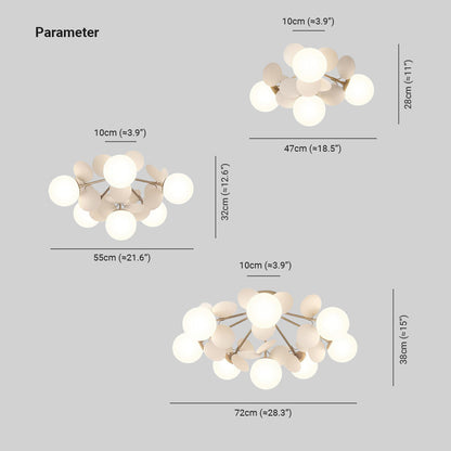 Avelena | Blumenzweig Kronleuchter Wohnzimmer