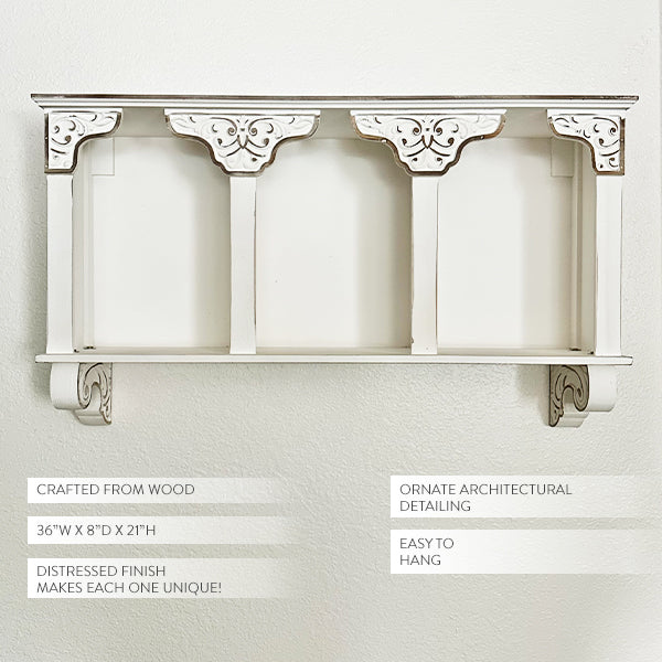 Avelena | Überdimensionalisierte Ornate Französische Hütte Curio Wandschrank