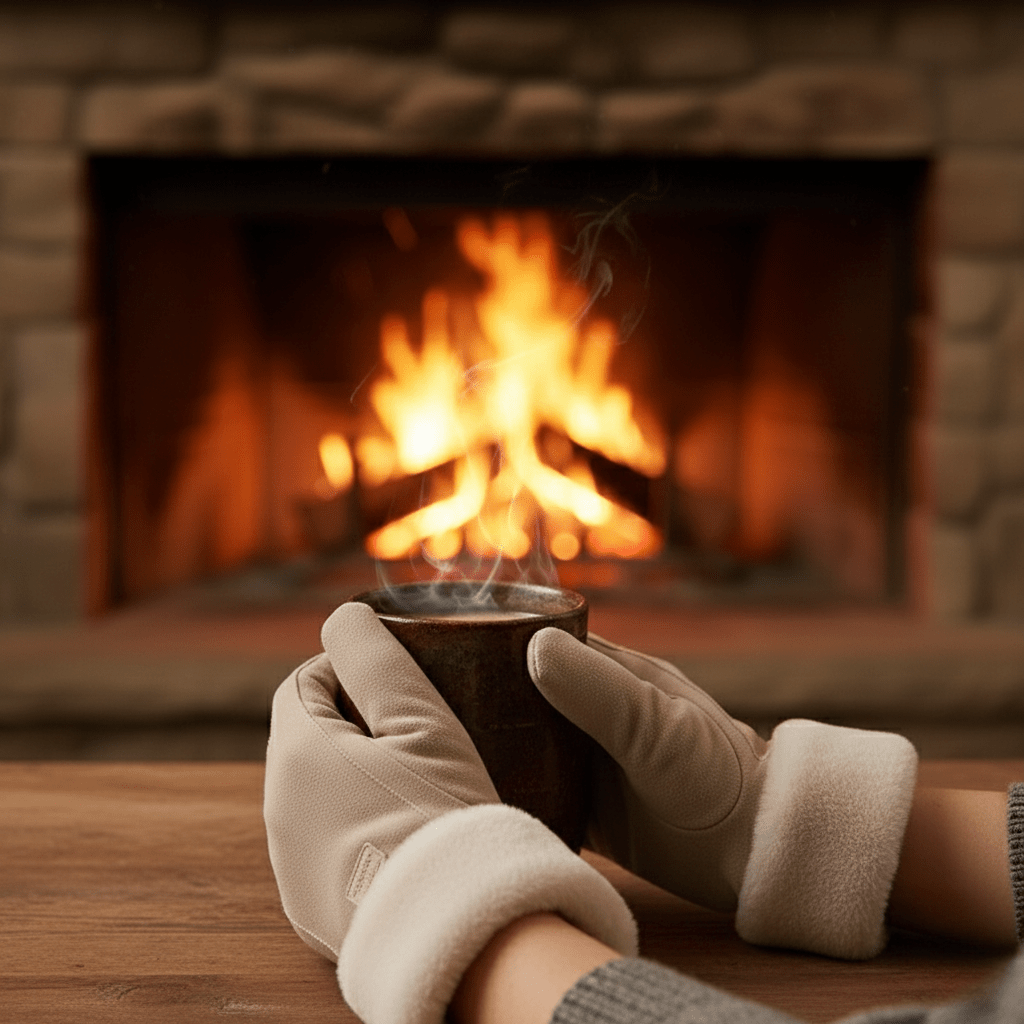 Avelena | Dicke Wildleder Touchscreen-Handschuhe für kalte Tage