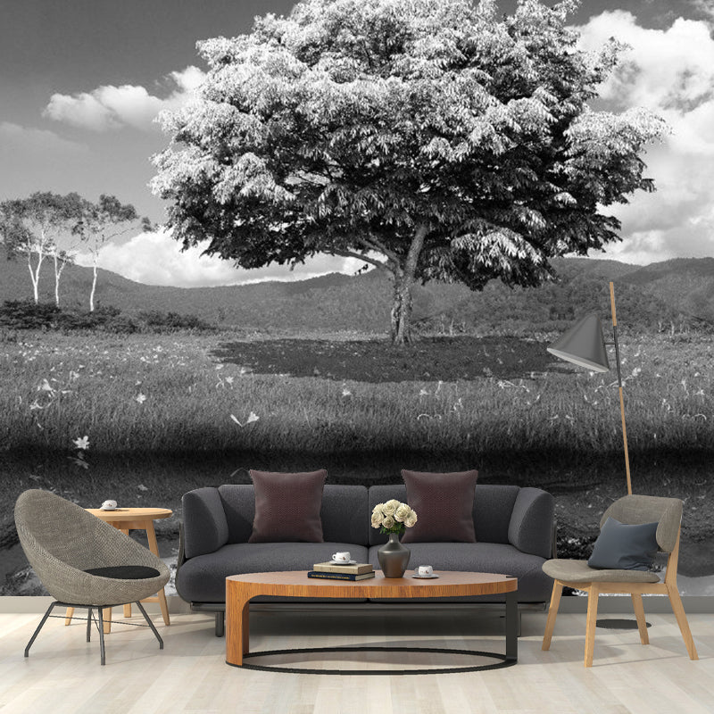 Avelena | Illustration Lakeside Tree Wandbilder Ganze Wand Kunst für Wohnzimmer, Personalisierte Größe