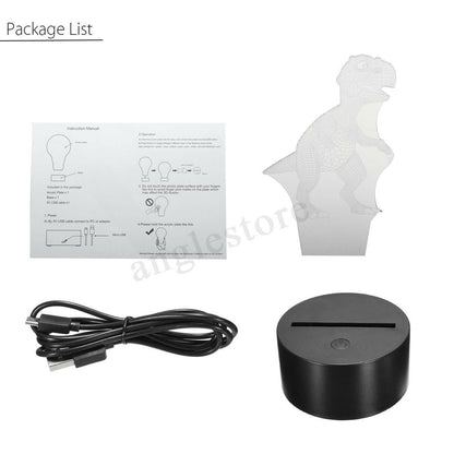 Avelena | Dinosauren Nachtlicht - 3D Dinosaurier Licht - T Rex Nachtlicht