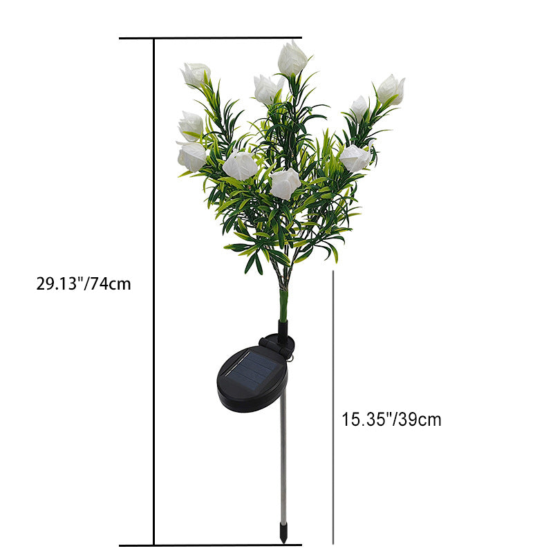 Avelena | Moderne Kreative Wasserdichte Imitation Gardenia LED Solarleuchte für Außen Terrasse