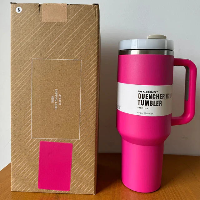 Avelena | Vakuumisolierte Tasse mit Deckel und Strohhalm Thermotumbler