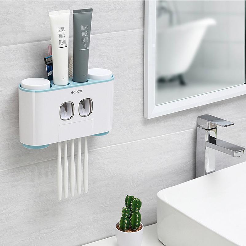 Avelena | Automatischer Zahnbürstenhalter und Zahnpastaspender Set