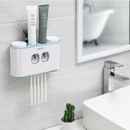 Avelena | Automatischer Zahnbürstenhalter und Zahnpastaspender Set