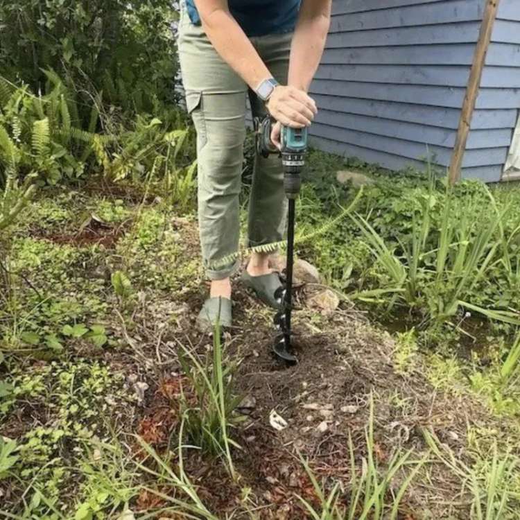 Avelena | SoilBuster Gartenbohrer - 3-Zoll Schwerlast-Spiralenwerkzeug zum Pflanzen von Zwiebeln, Blumen und Gemüse