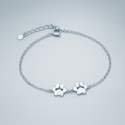 Avelena | Bracelet Personalized Paw Print Engraved Stainless Steel Adjustable