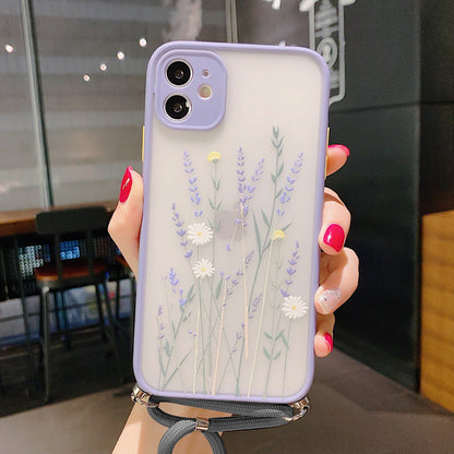 Avelena | Lavendel Blume Lanyard Telefonhülle für Iphone Xsmax