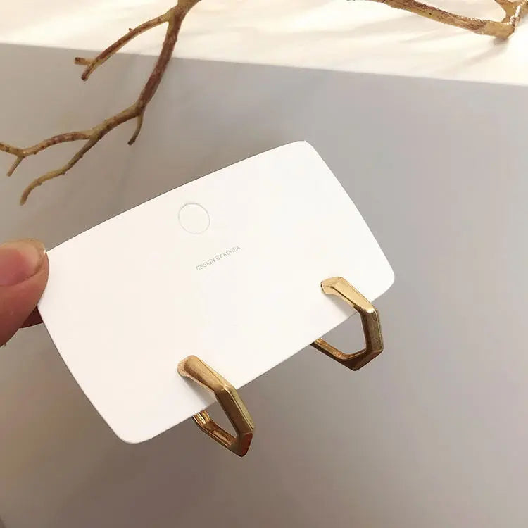 Avelena | Damen Kreis Hoop Goldene Metall Ohrringe